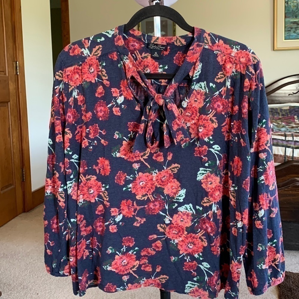 LUCKY Brand Knit Blouse Size XL EUC